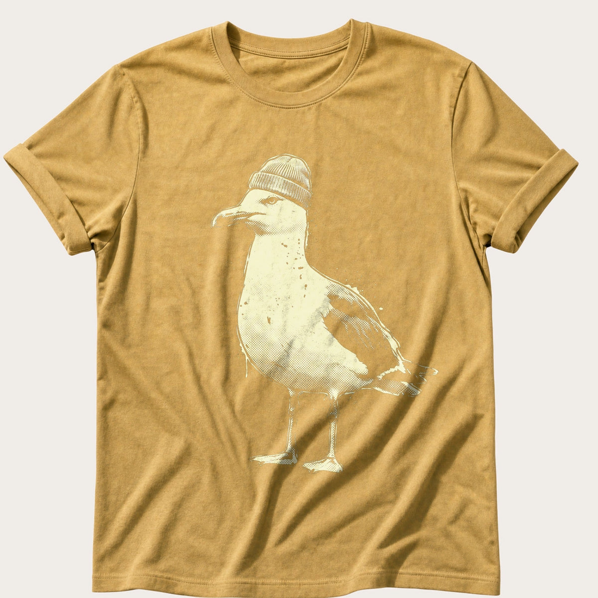 Street Seagull 6 — Mustard Comfort Colors tee