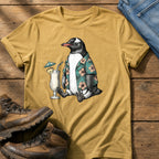 Tropical Penguin — Mustard Comfort Colors tee