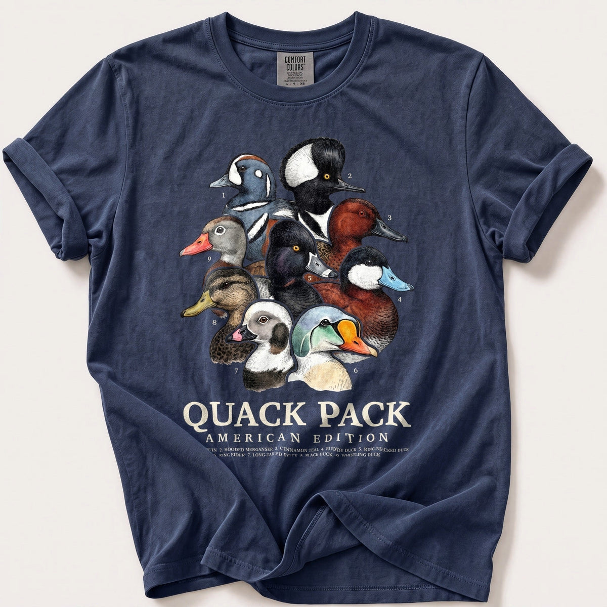 American Quack Pack — Navy Comfort Colors tee