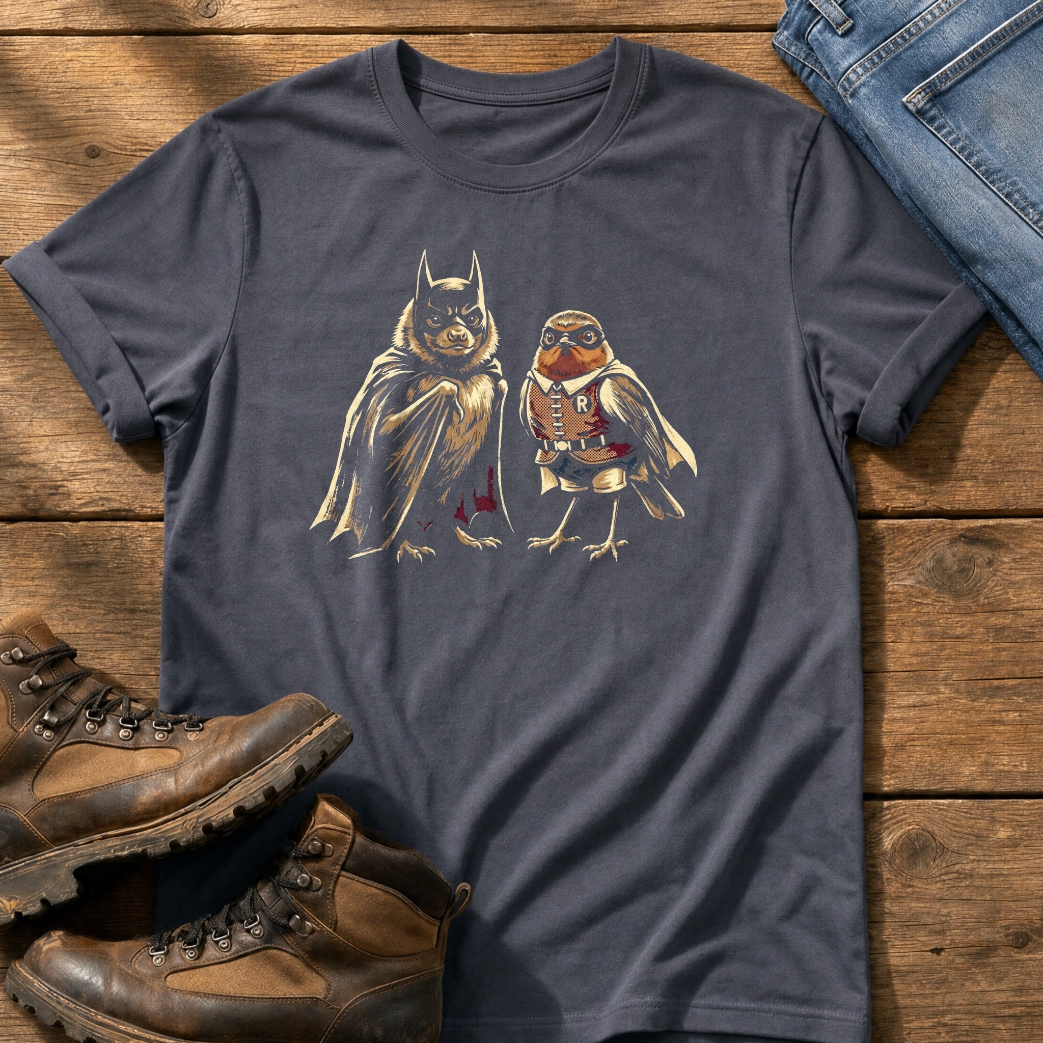 Bat N Robin 2 — Navy Comfort Colors tee