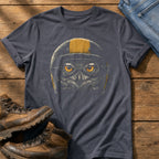 Biker Owl 6 — Navy Comfort Colors tee