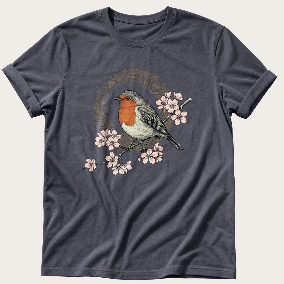 Bird On Branch 3 — Navy Comfort Colors tee