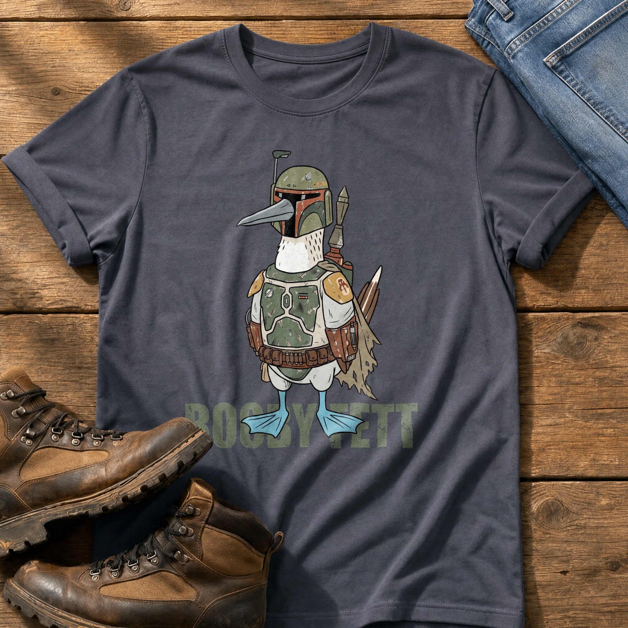 Booby Bounty Hunter — Navy Comfort Colors tee