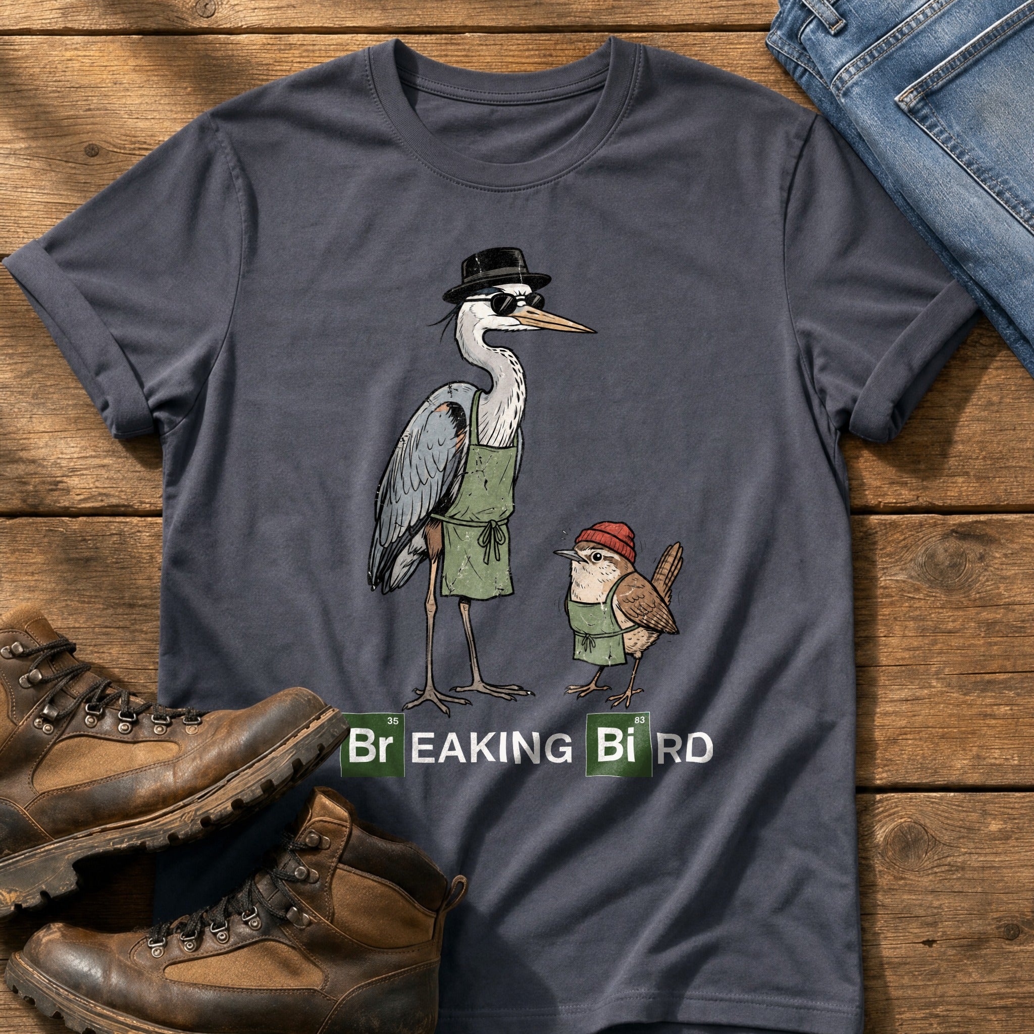 Breaking Bird — Navy Comfort Colors tee
