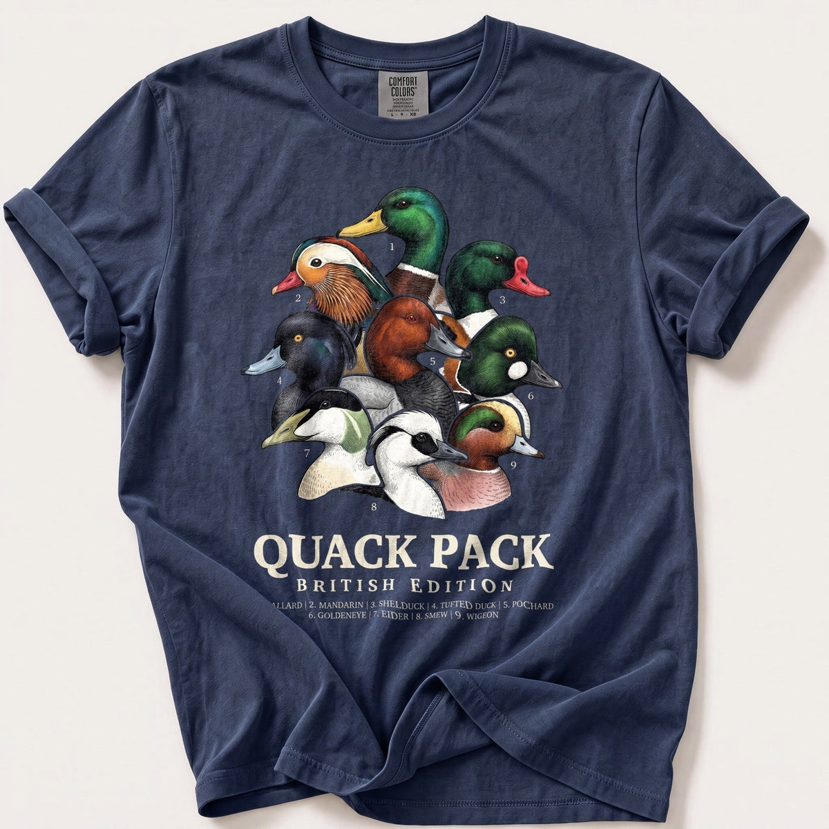 British Quack Pack — Navy Comfort Colors tee