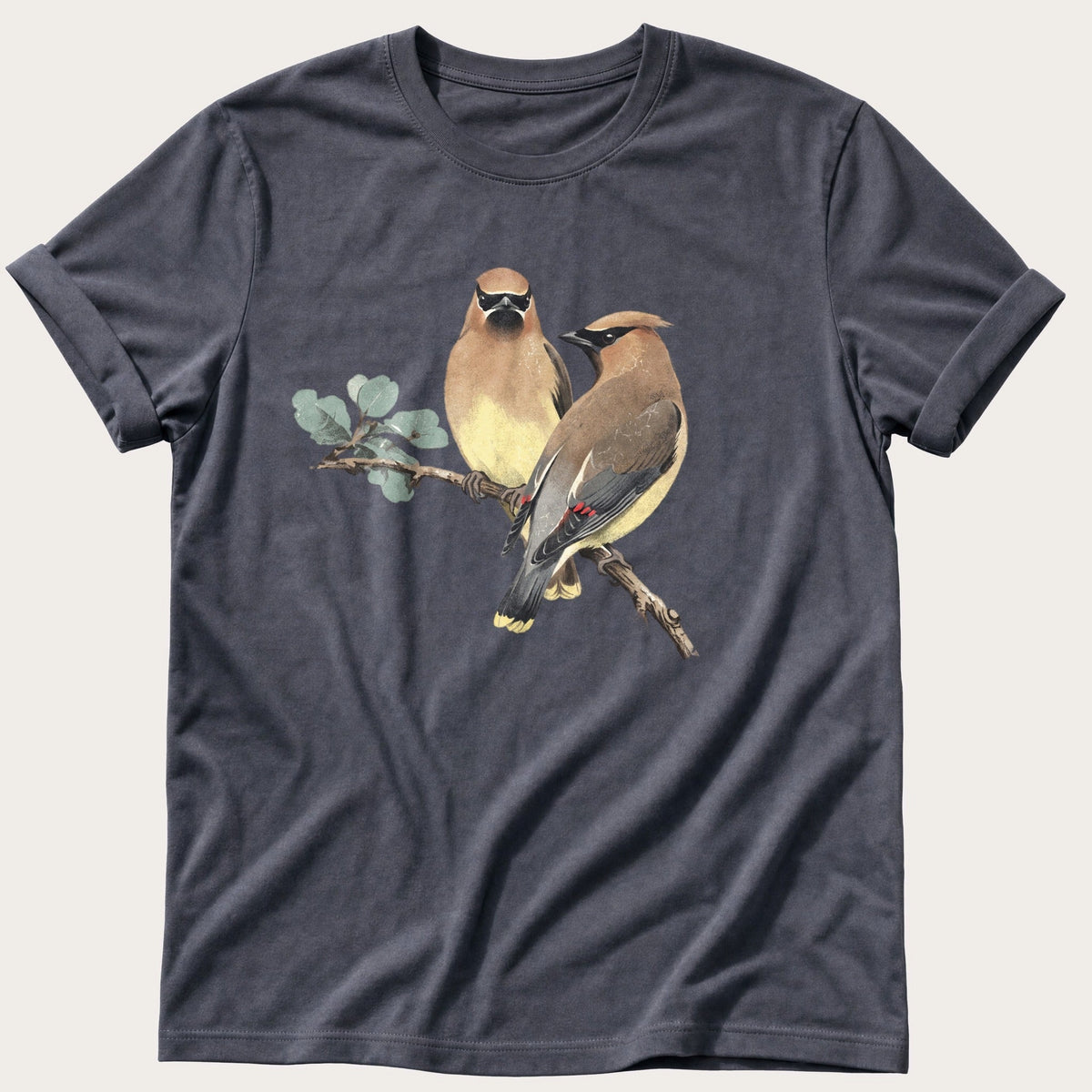 Cedar Waxwing — Navy Comfort Colors tee