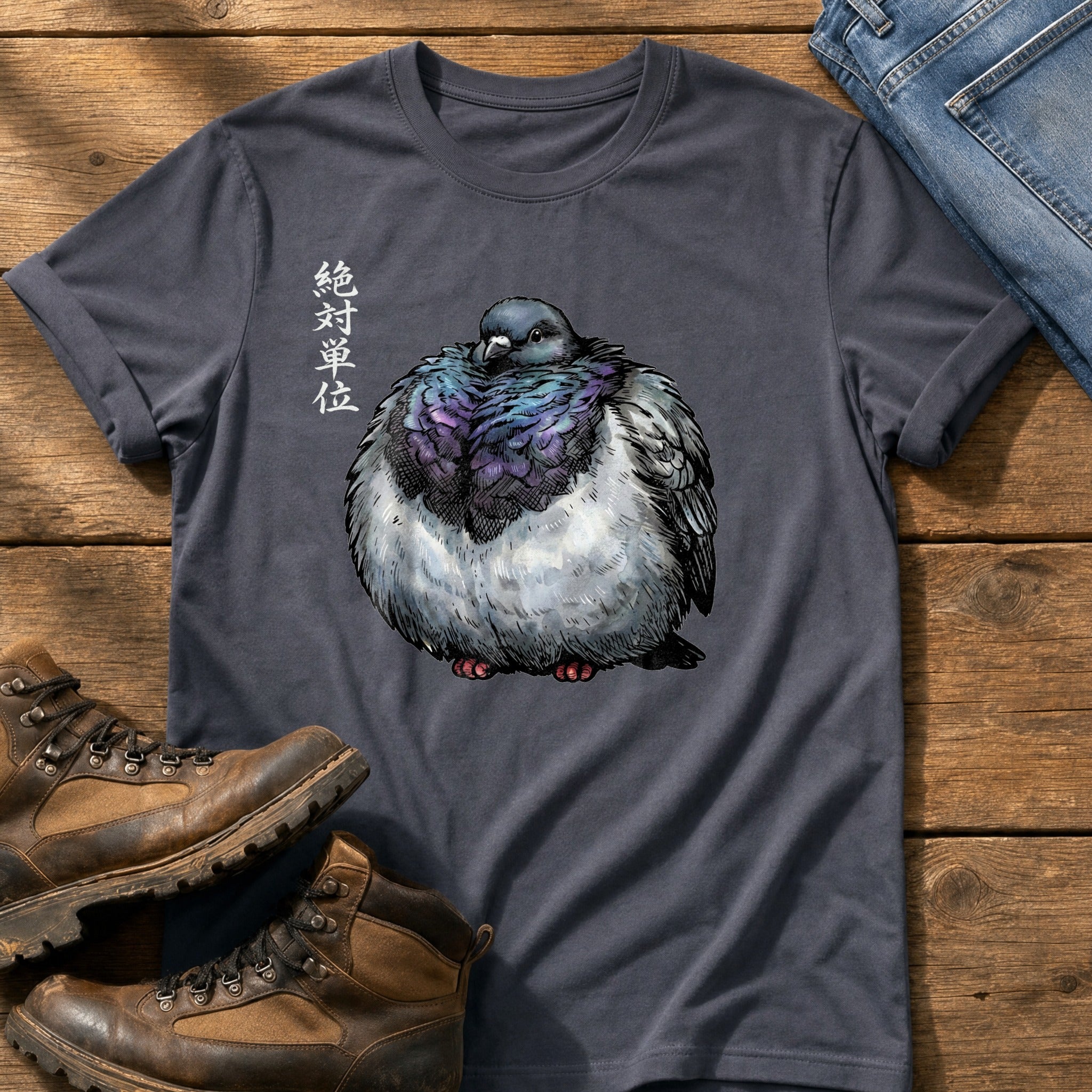 Chunky Pigeon — Navy Comfort Colors tee