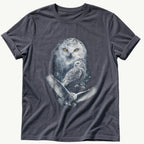dramatic-snow-owl — Navy Comfort Colors tee