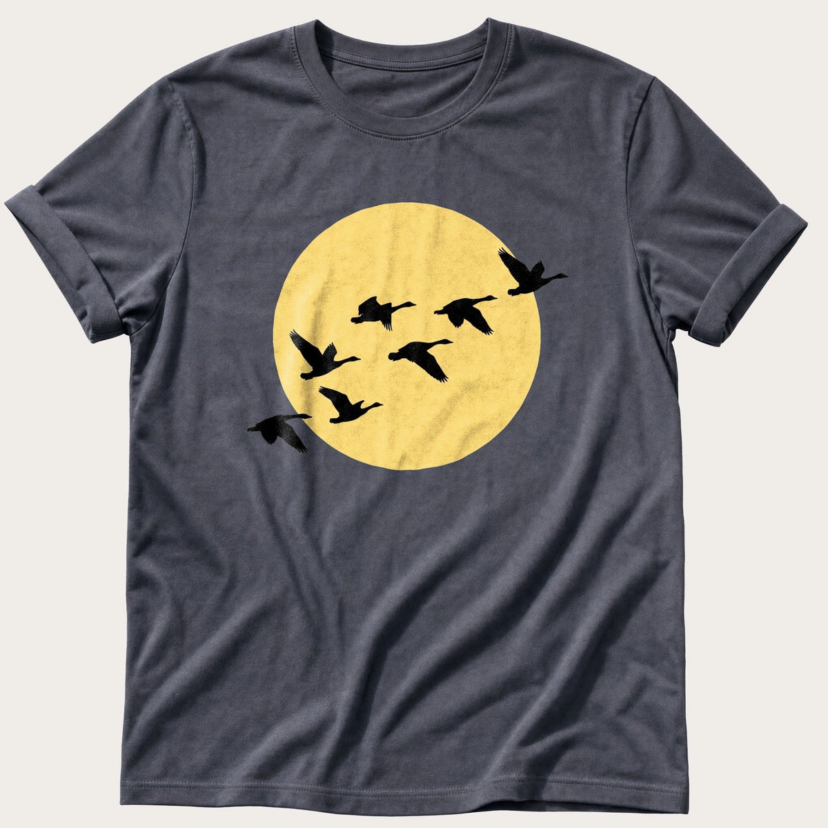 Golden Hour Geese — Navy Comfort Colors tee