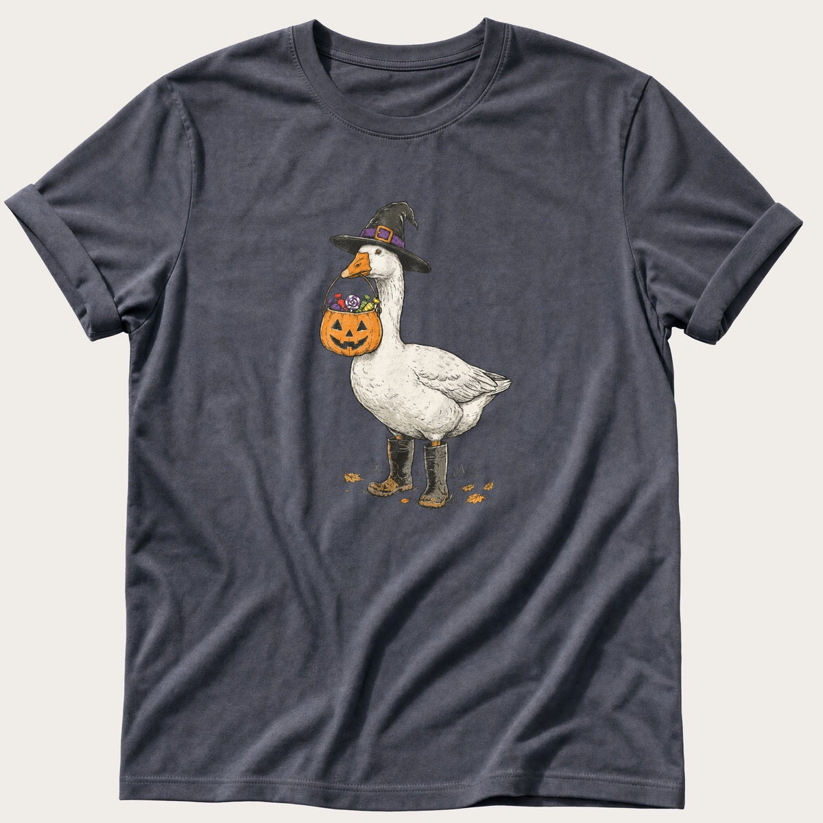 Goose Or Treat — Navy Comfort Colors tee
