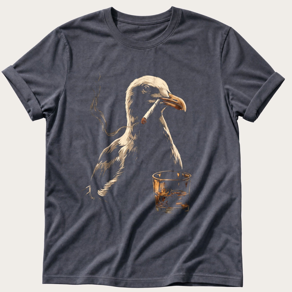 Gull Last Call — Navy Comfort Colors tee