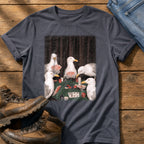 Gulls Playing Poker — Navy Comfort Colors tee