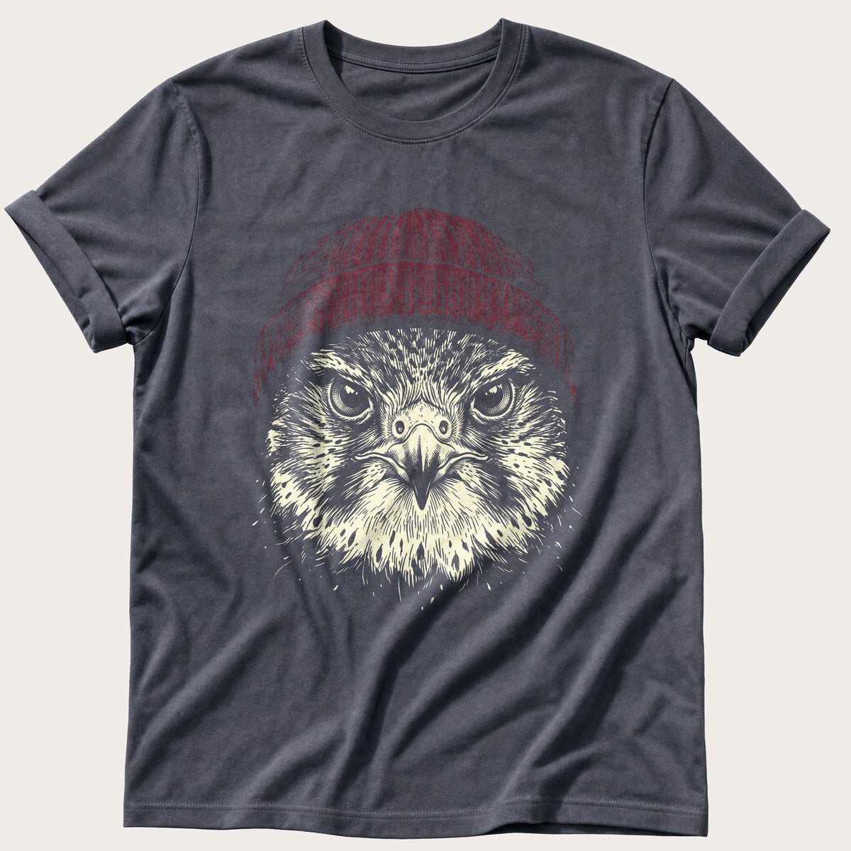 Hawk Beanie 44 — Navy Comfort Colors tee