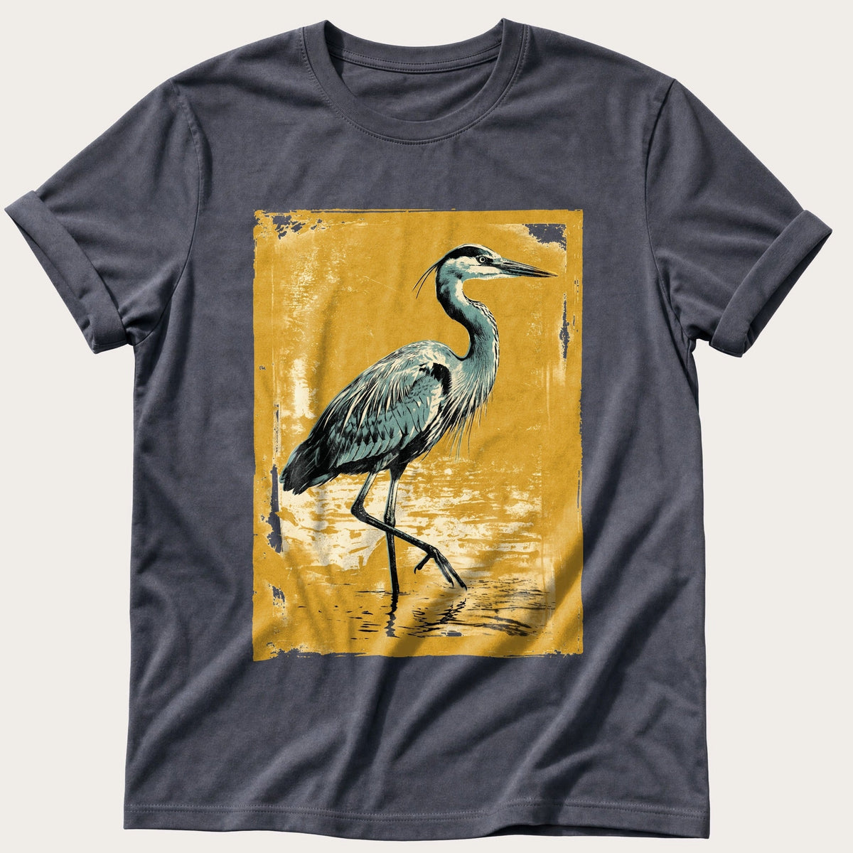 Heron Mid-Step — Navy Comfort Colors tee