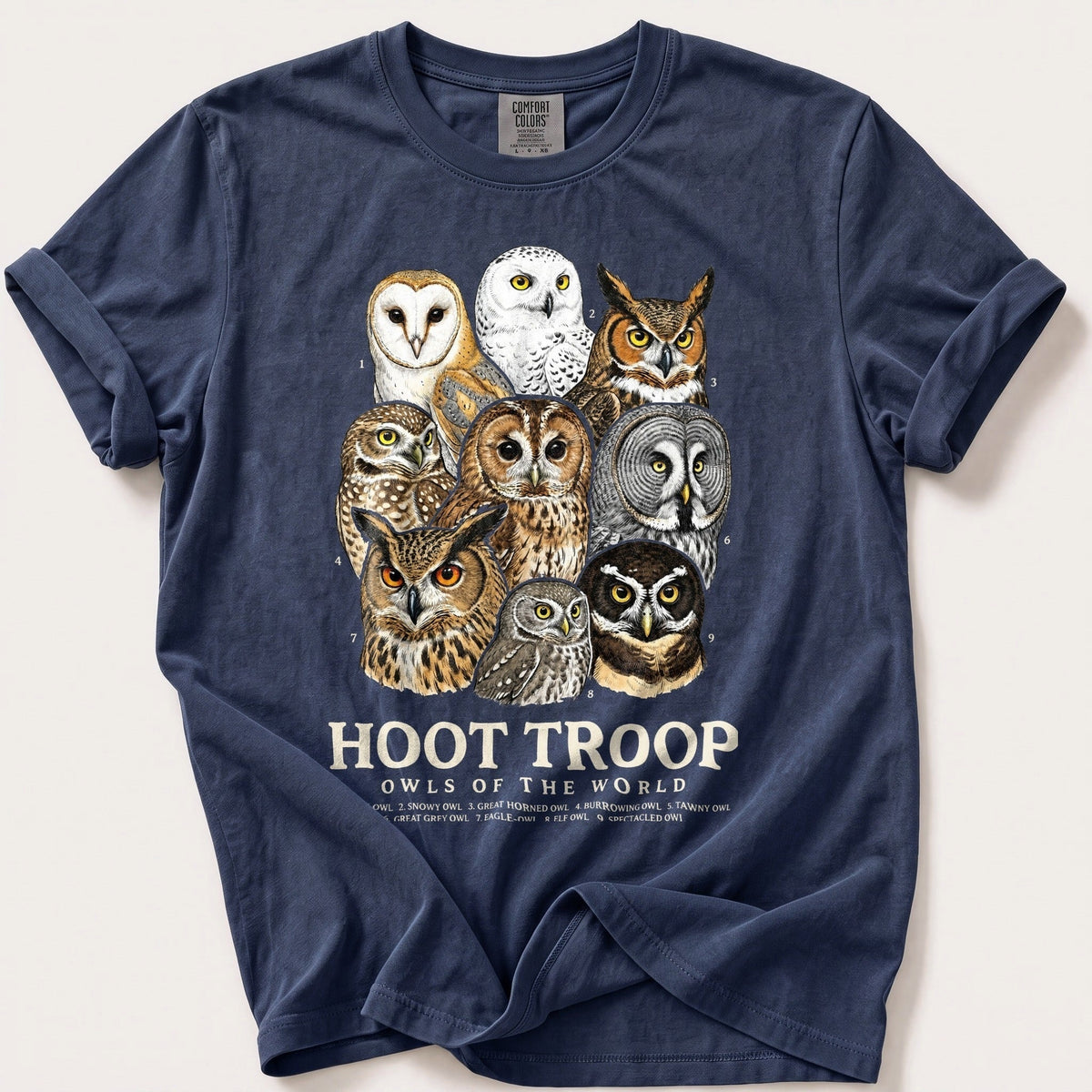 Hoot Troop — Navy Comfort Colors tee