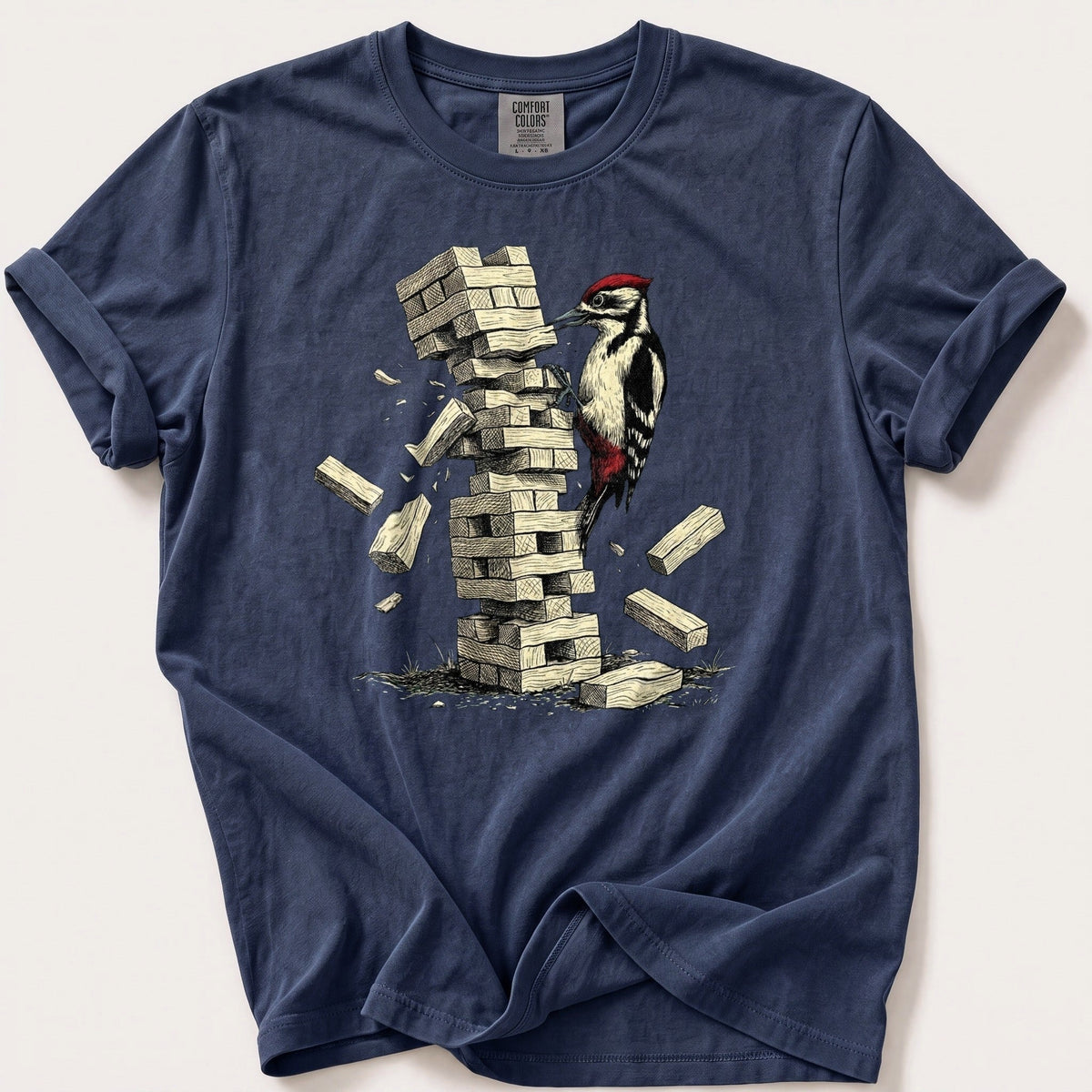 Jenga Champion — Navy Comfort Colors tee
