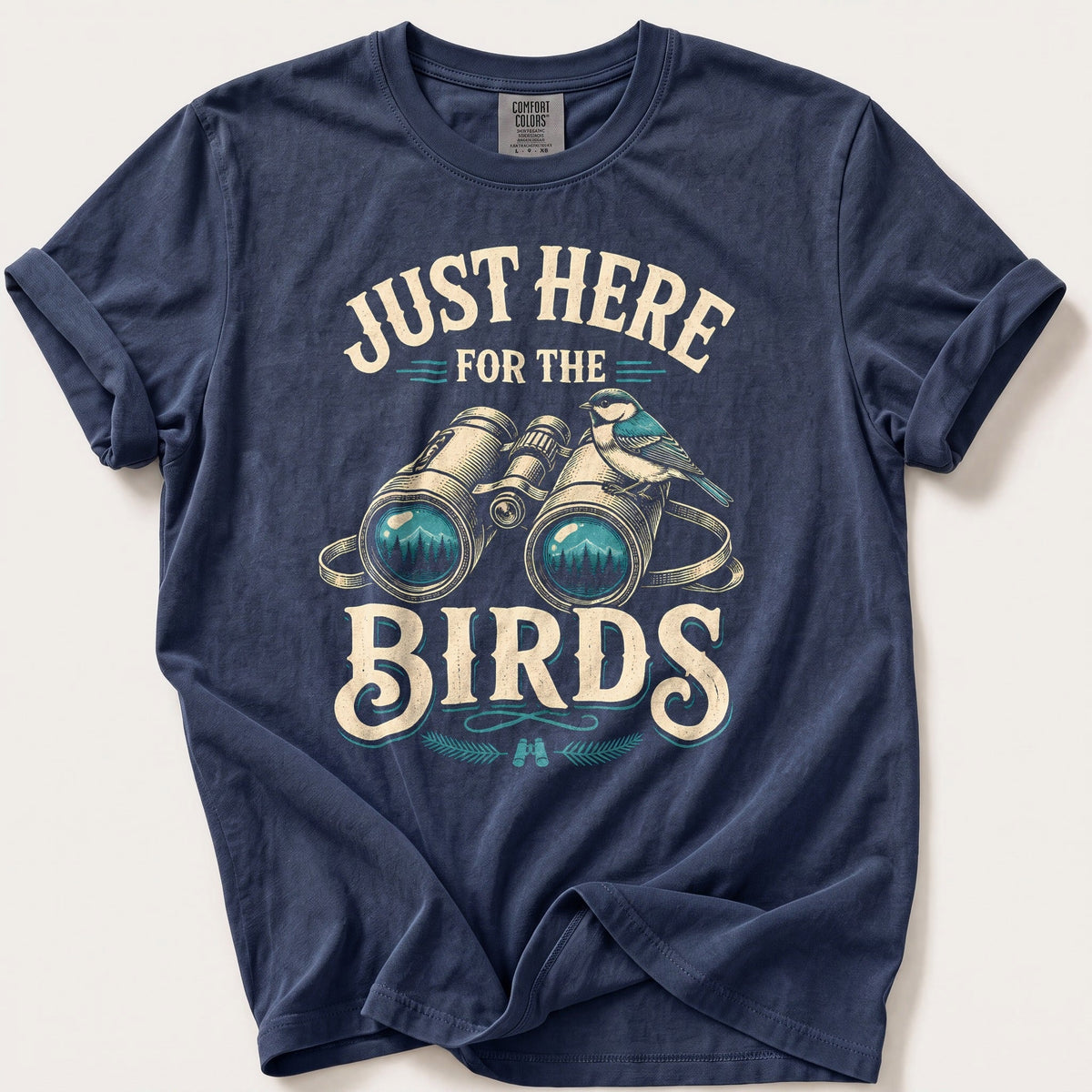 Just Here For The Birds — Navy Comfort Colors tee