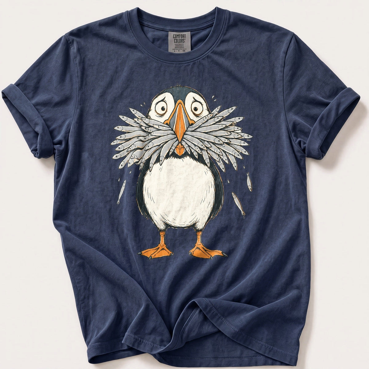 Mouthful Of Sardines — Navy Comfort Colors tee