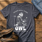 Night Rider Owl — Navy Comfort Colors tee