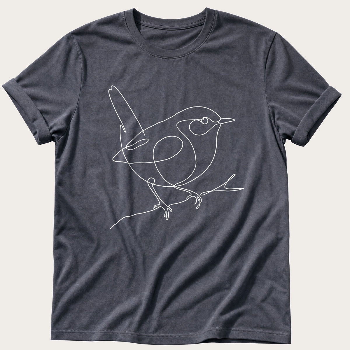 One Line Robin — Navy Comfort Colors tee