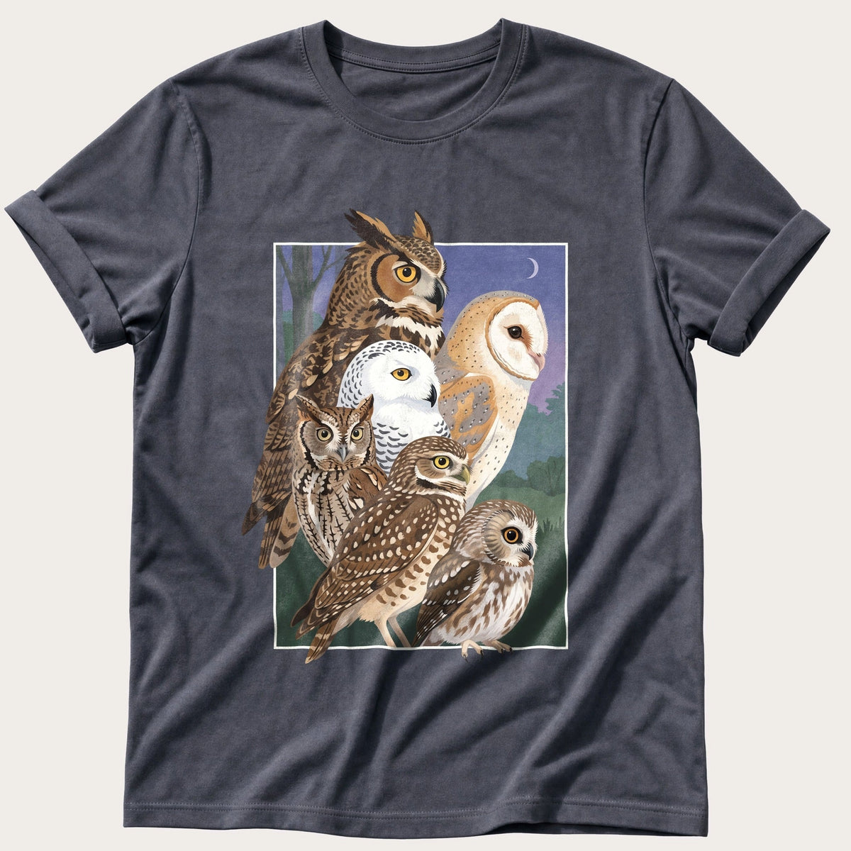 Owl Breeds 22 — Navy Comfort Colors tee