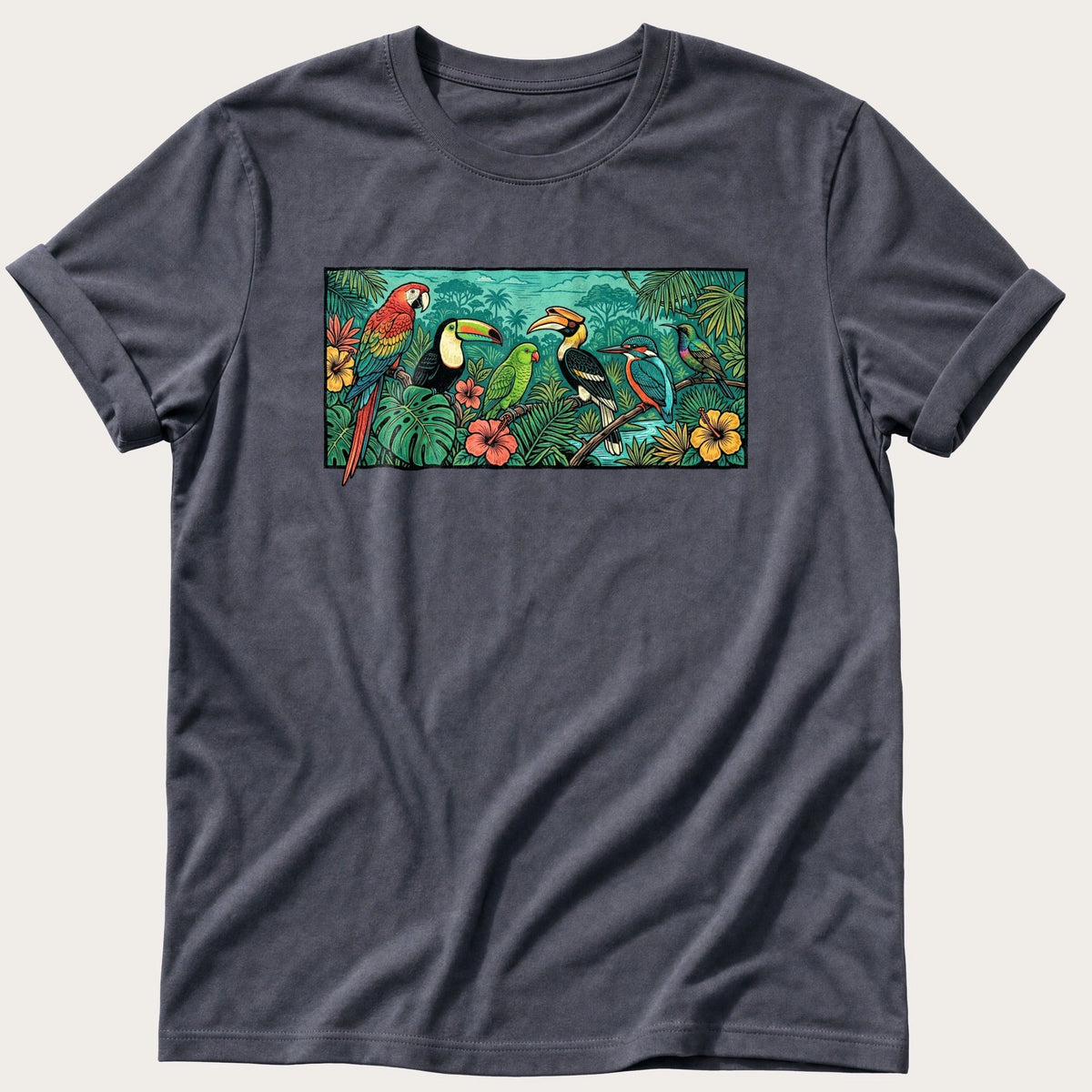 Parrot Species — Navy Comfort Colors tee