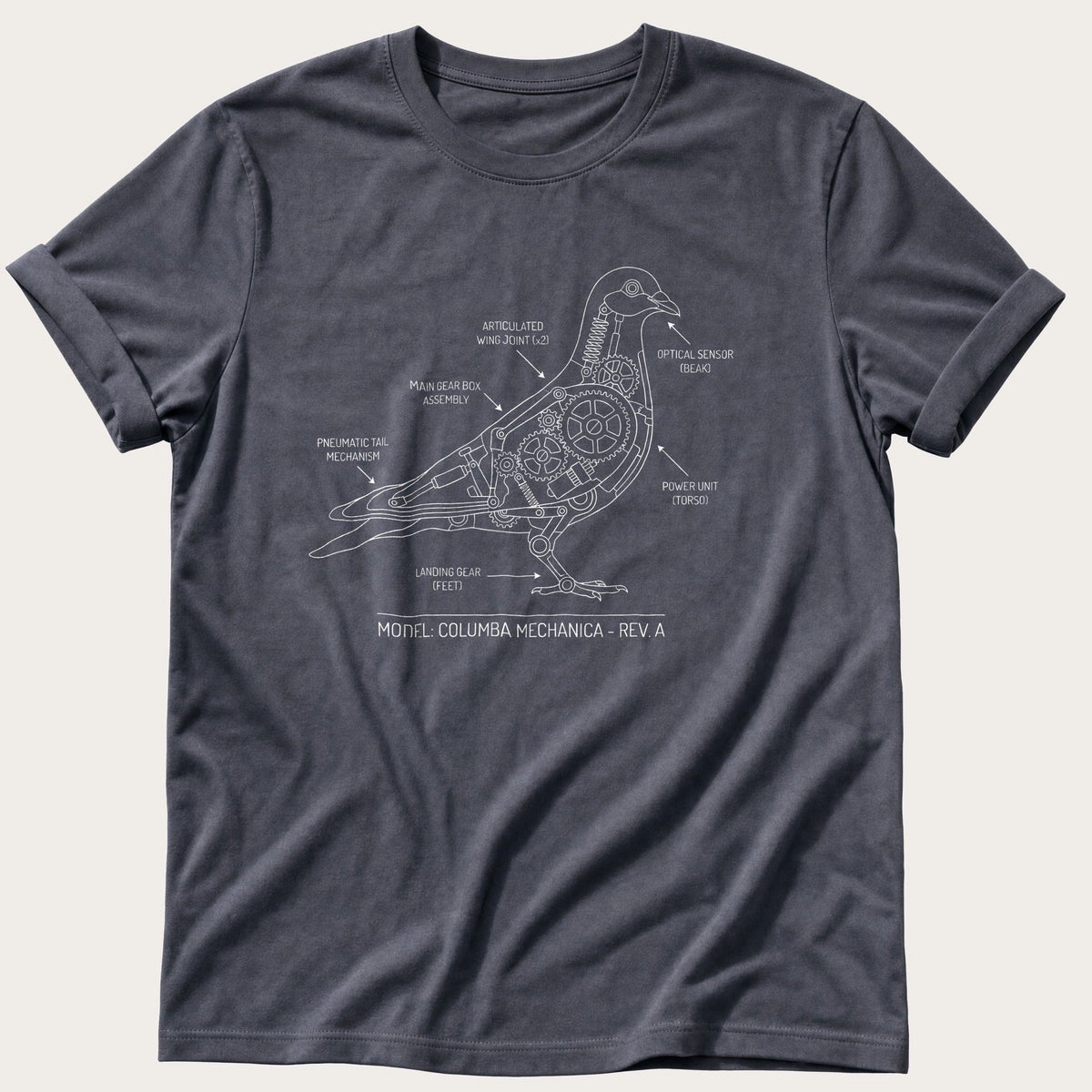 Pigeon Blueprint — Navy Comfort Colors tee