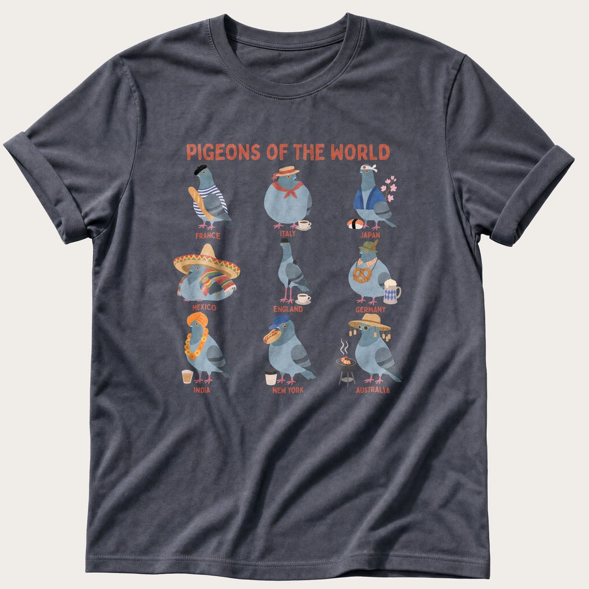 Pigeons Of The World — Navy Comfort Colors tee