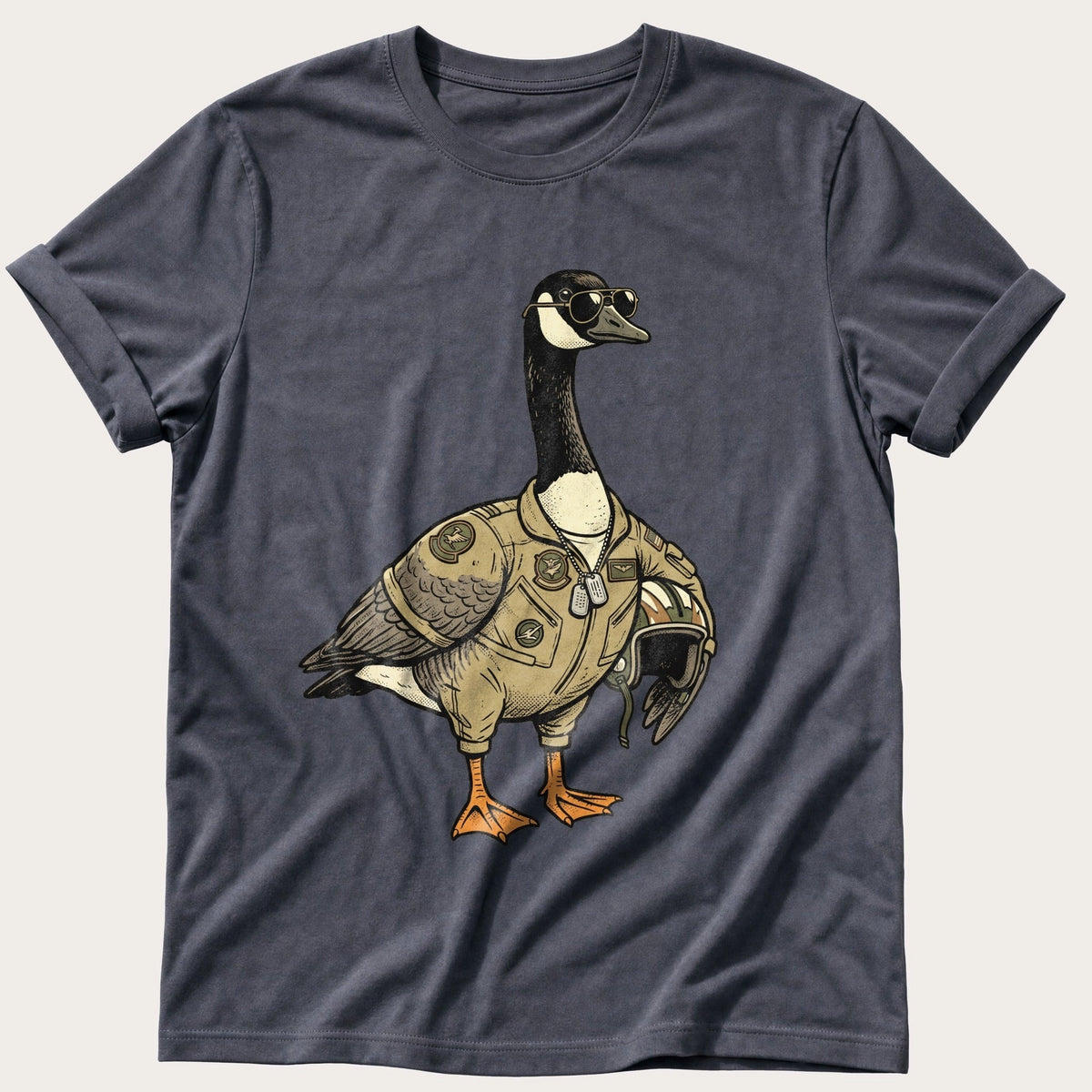 Pilot Goose — Navy Comfort Colors tee