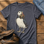 Puffin And Fish 12 — Navy Comfort Colors tee