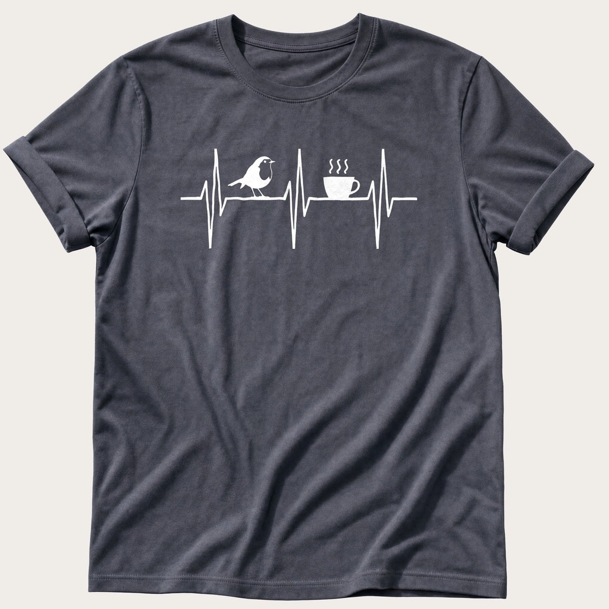 Robin Heart Beat — Navy Comfort Colors tee