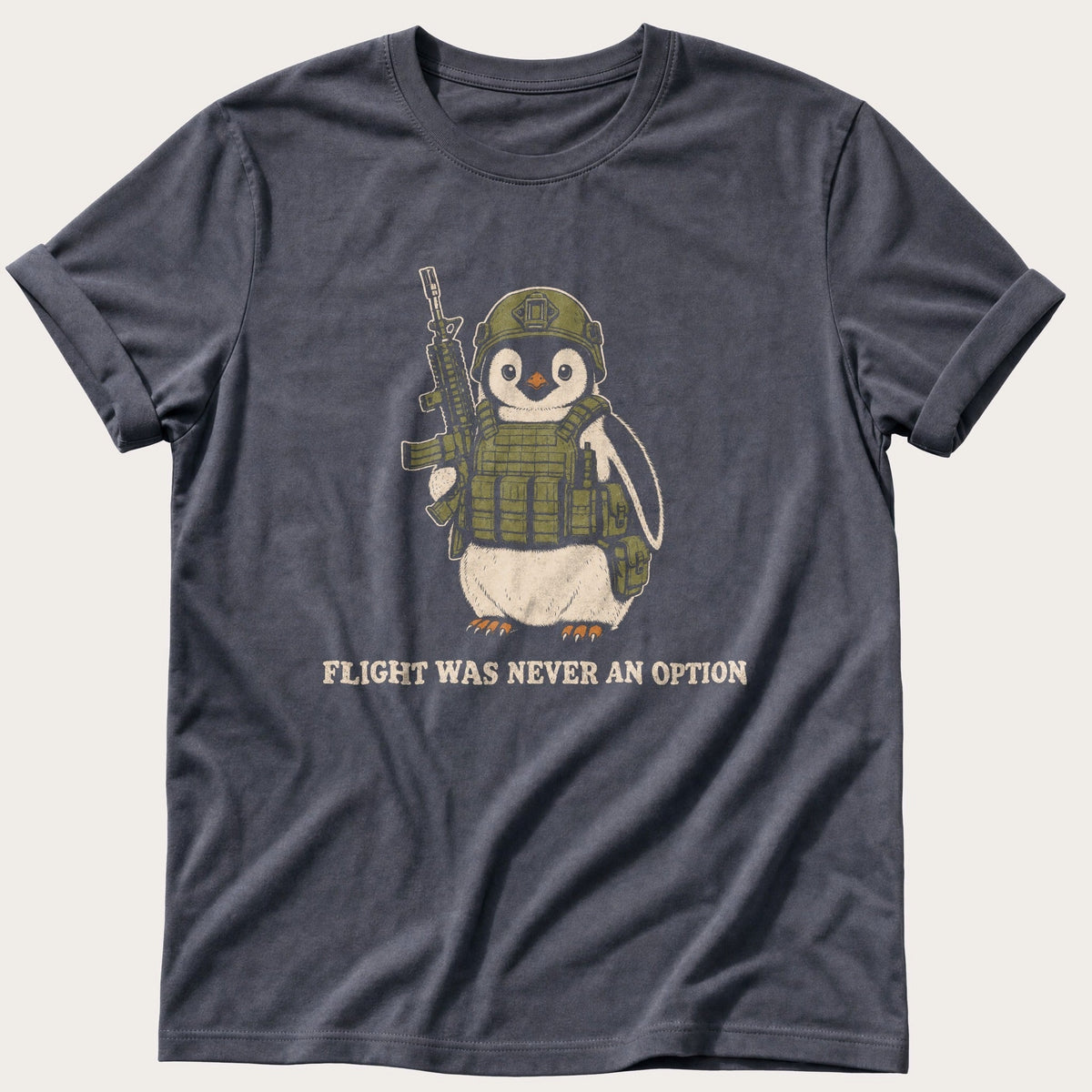 Rookie Penguin — Navy Comfort Colors tee