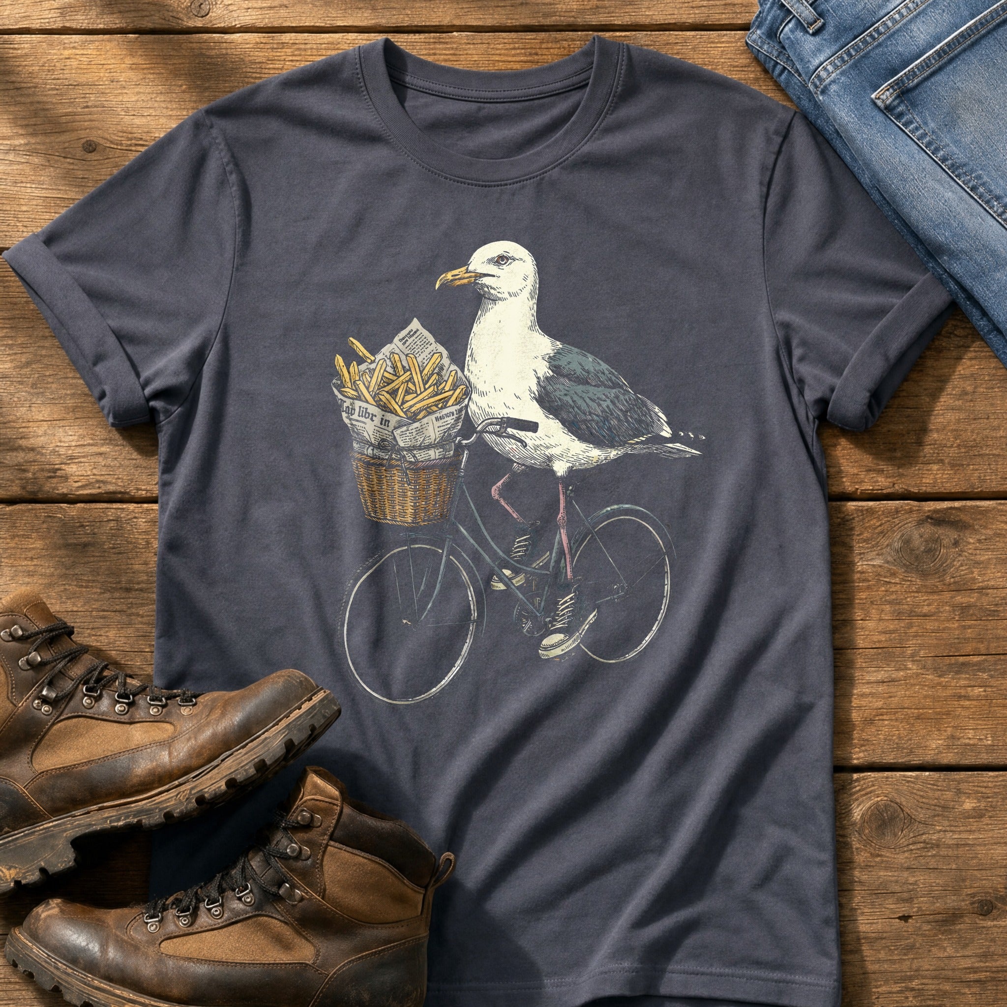 Seagull Bike 67 — Navy Comfort Colors tee