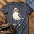 Seagull With Chips 2 — Navy Comfort Colors tee