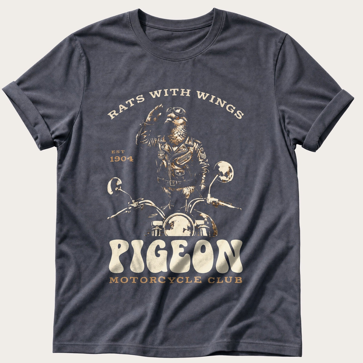 Sky Rat Salute — Navy Comfort Colors tee