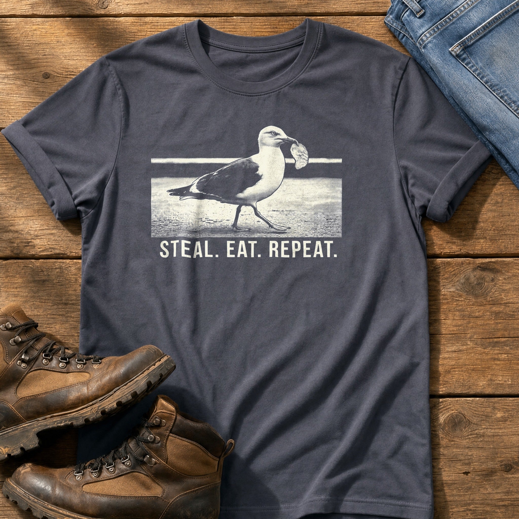 Steal Eat Repeat — Navy Comfort Colors tee