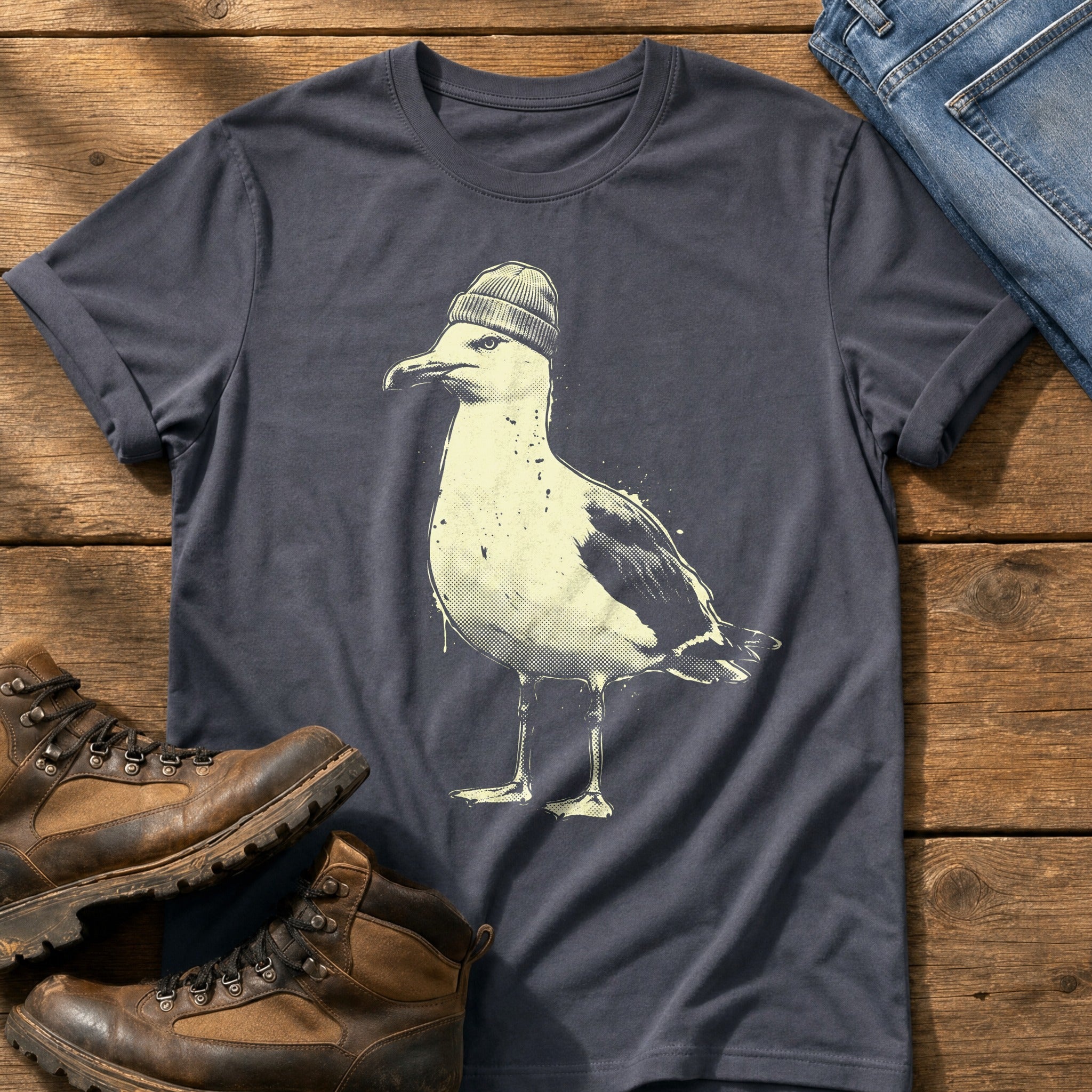 Street Seagull 6 — Navy Comfort Colors tee