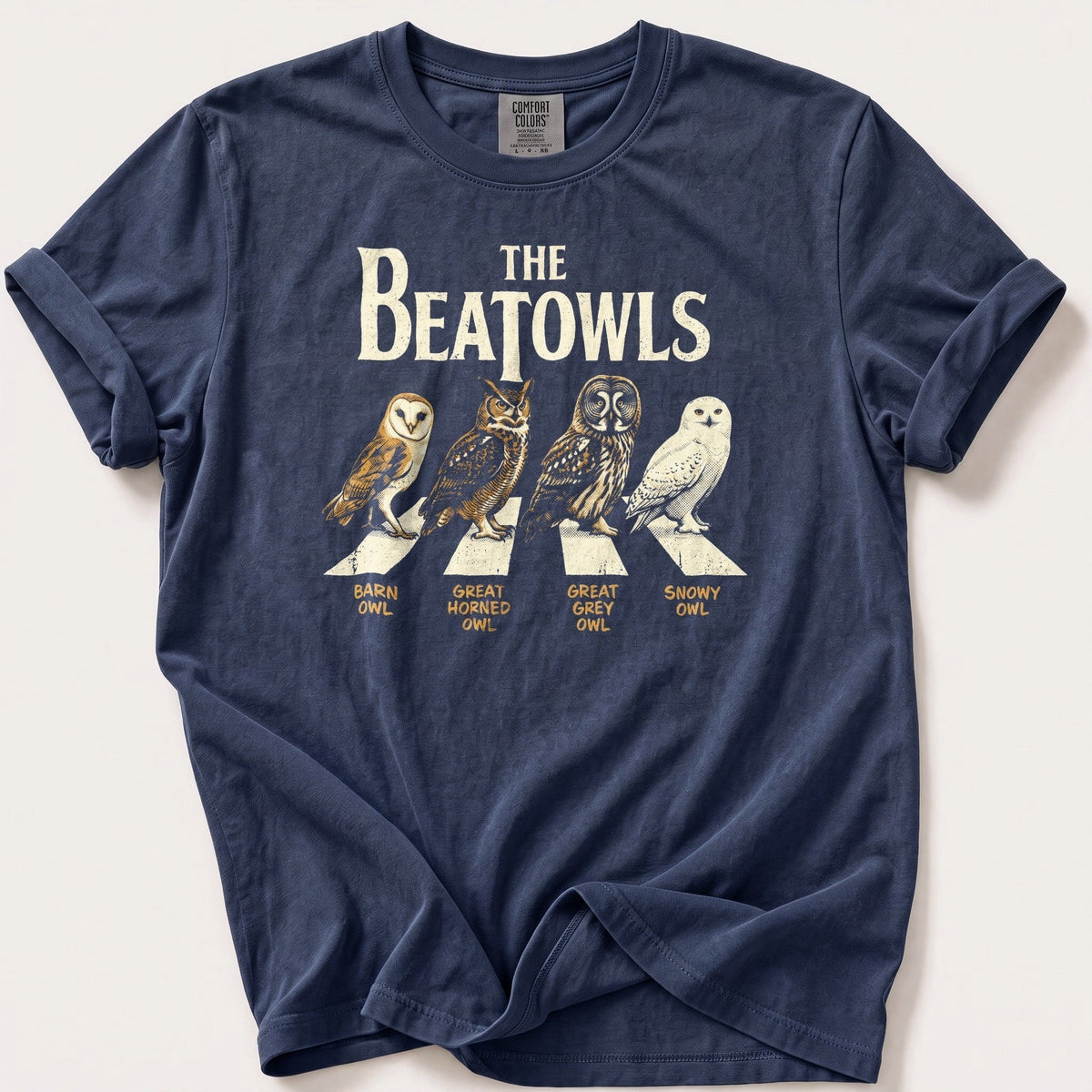 The Beatowls — Navy Comfort Colors tee