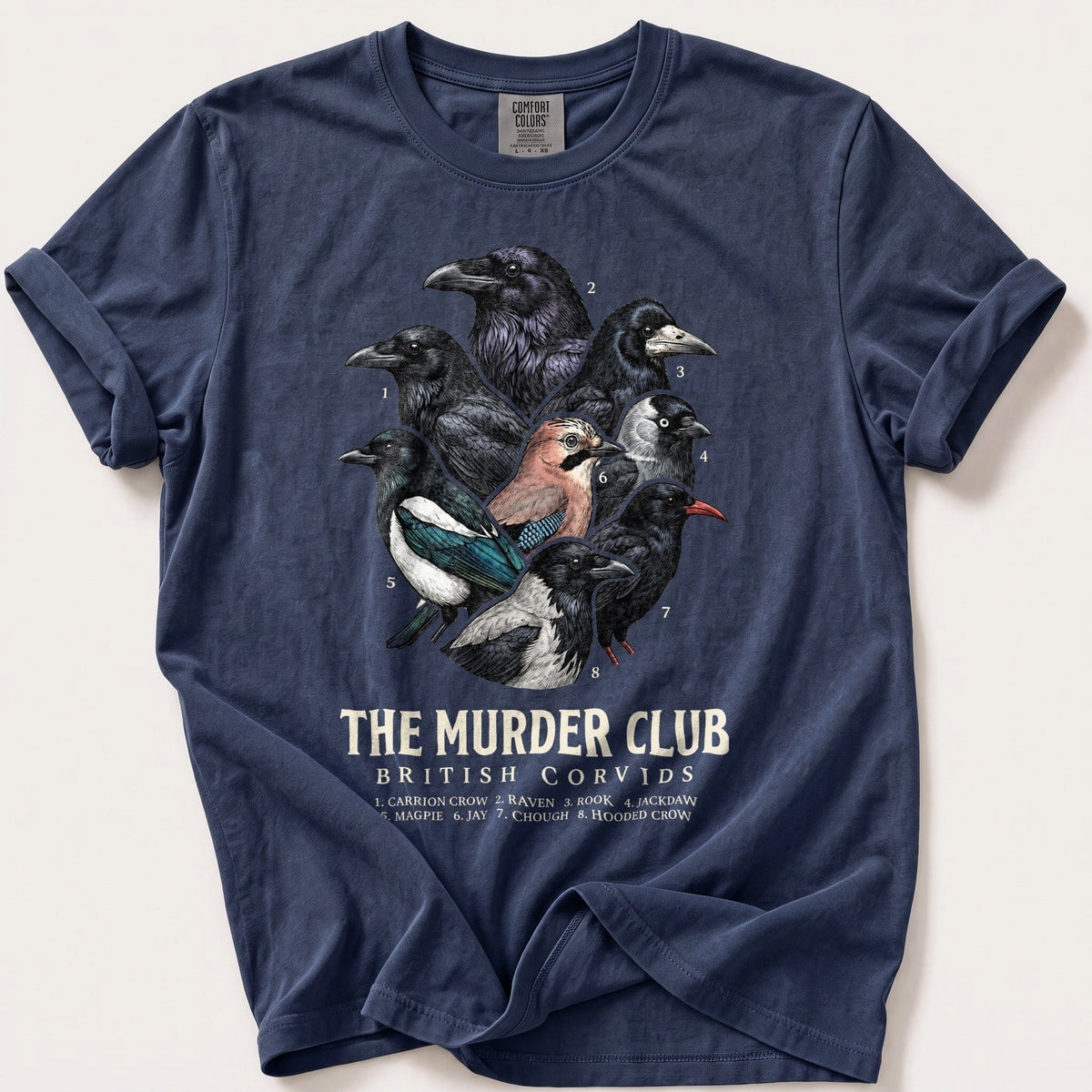 The Murder Club — Navy Comfort Colors tee