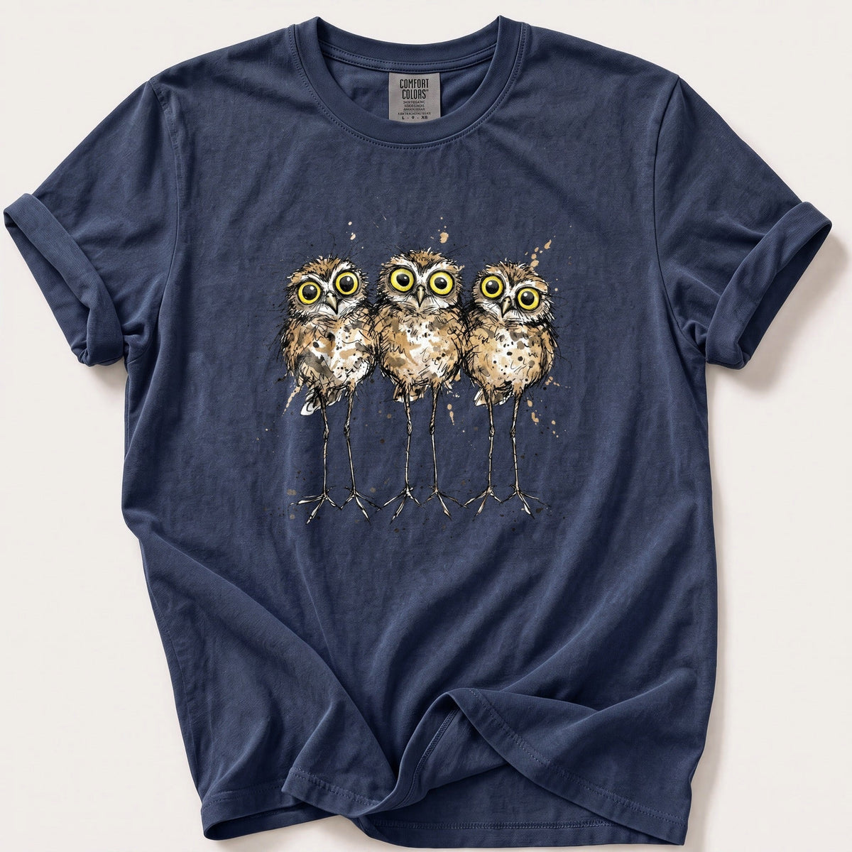 The Owl Committee — Navy Comfort Colors tee