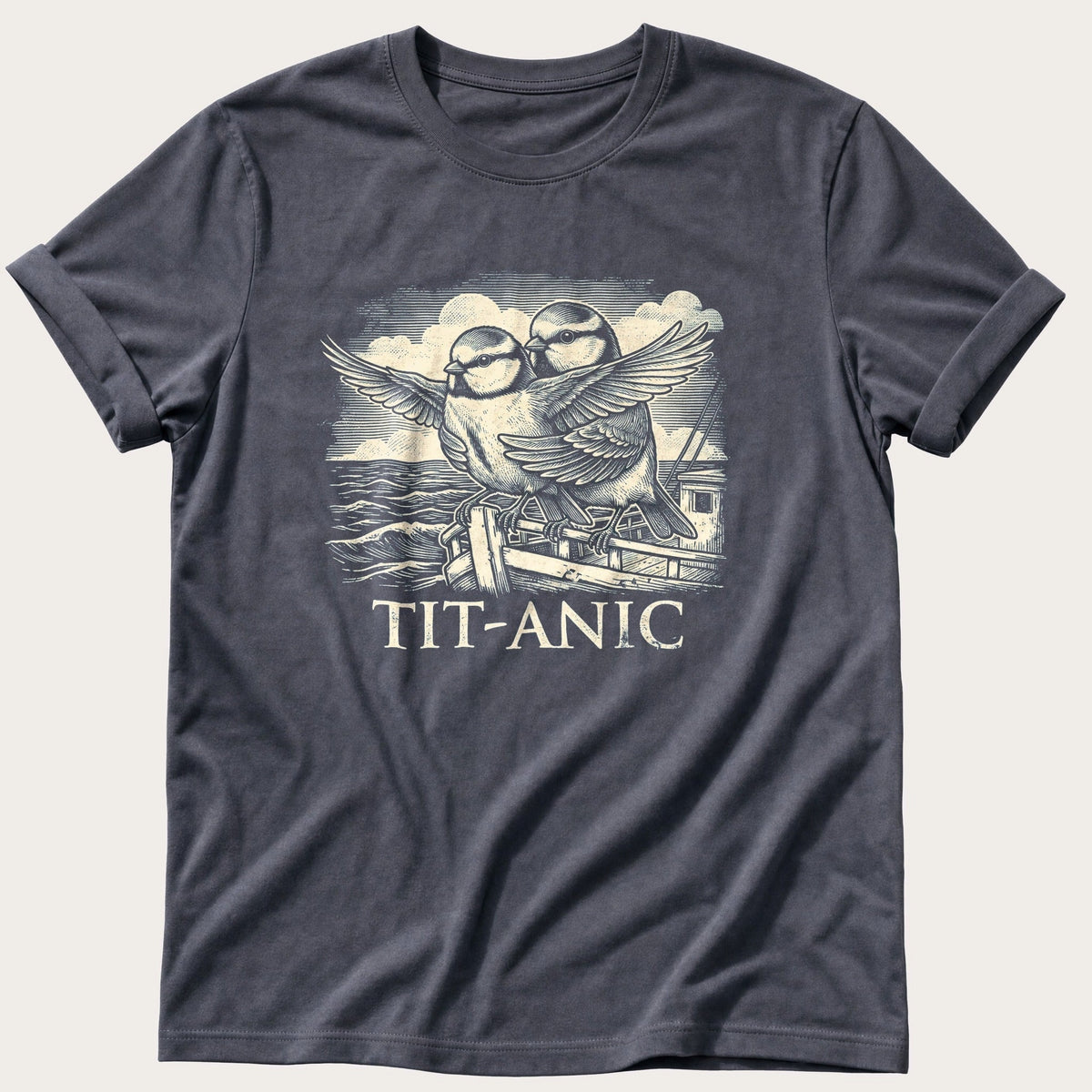 Tit-Anic II — Navy Comfort Colors tee