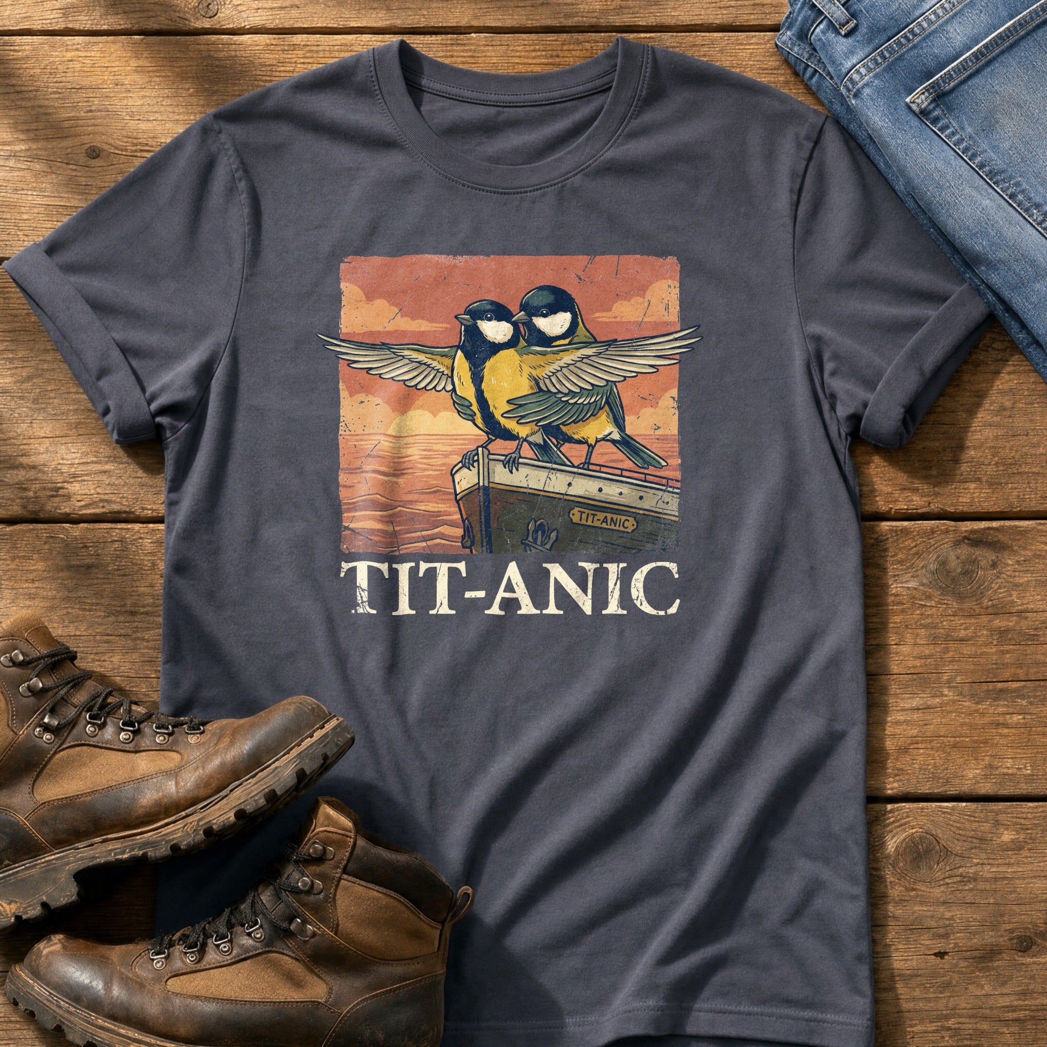 Tit Anic — Navy Comfort Colors tee