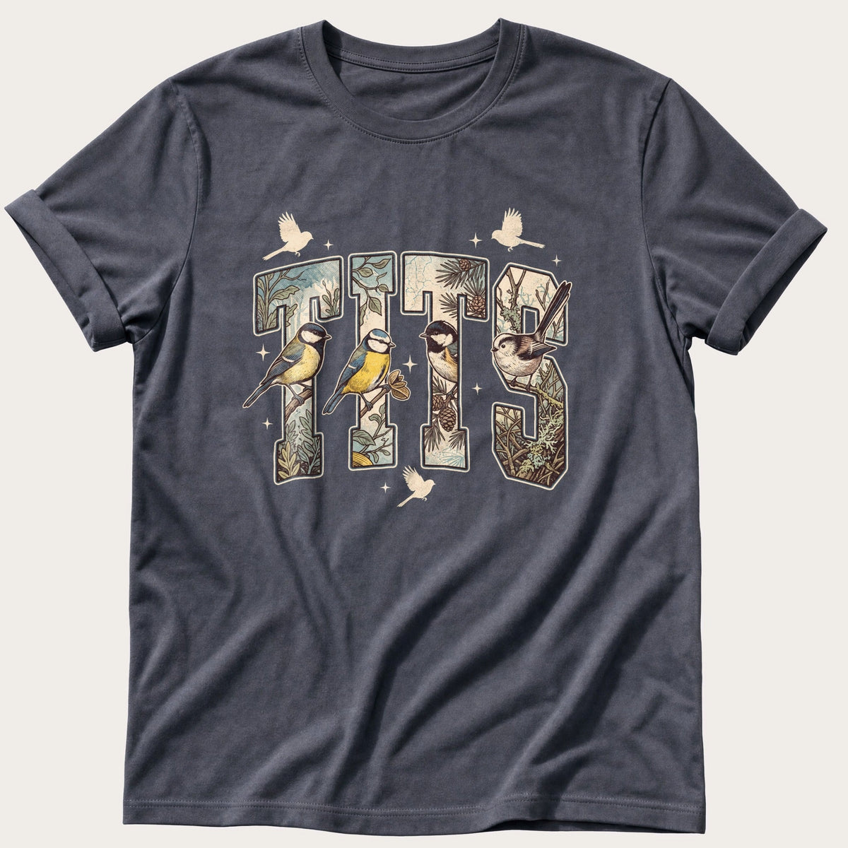 Tits — Navy Comfort Colors tee