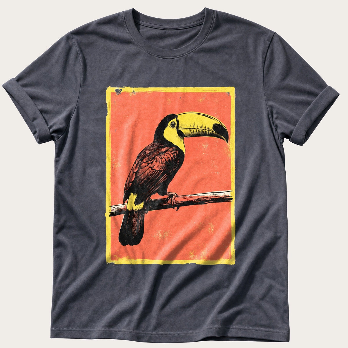 Toucan On A Branch — Navy Comfort Colors tee