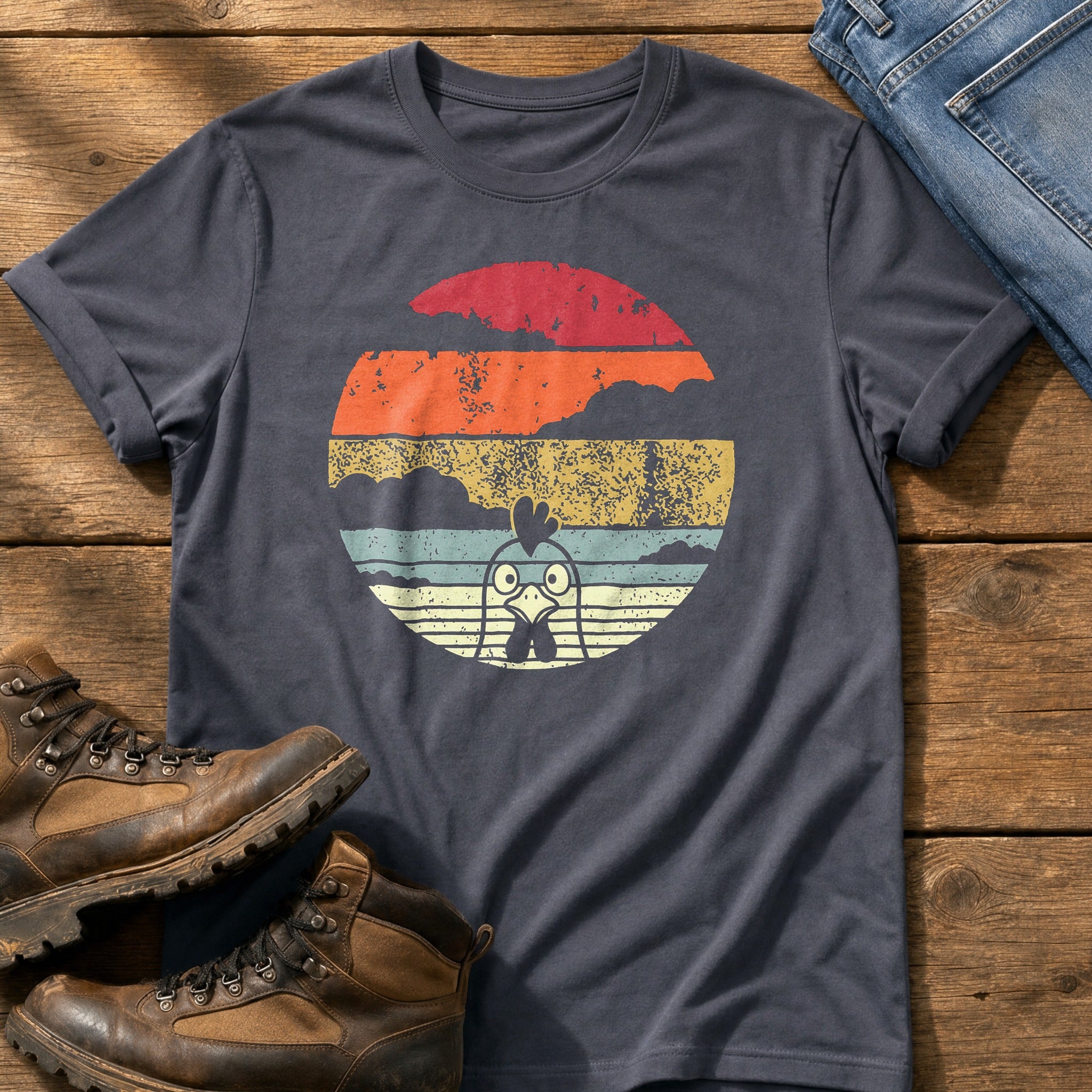 Vintage Hen — Navy Comfort Colors tee