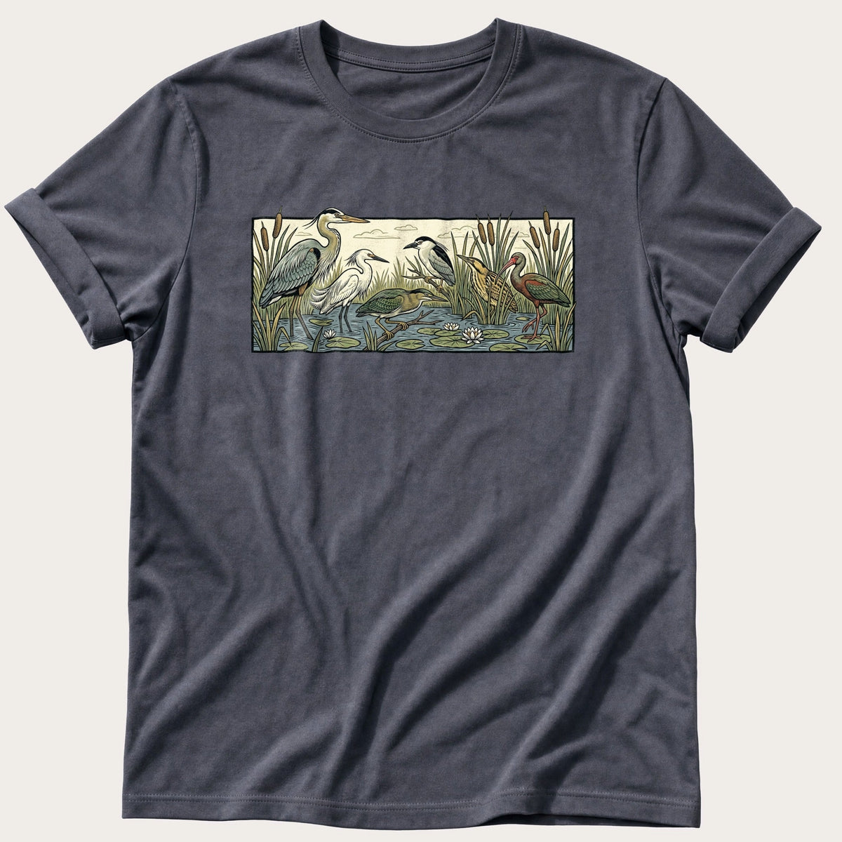 Water Bird Species — Navy Comfort Colors tee