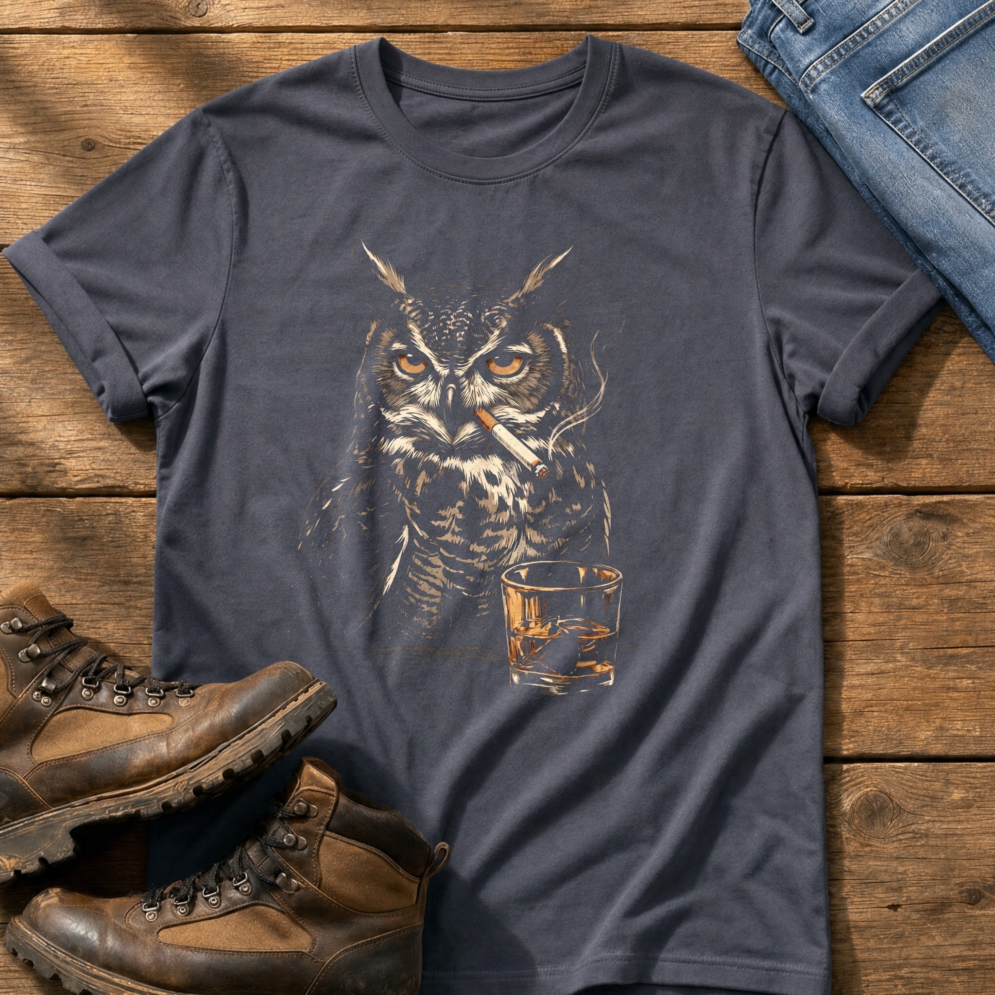 Whisky & Wisdom — Navy Comfort Colors tee