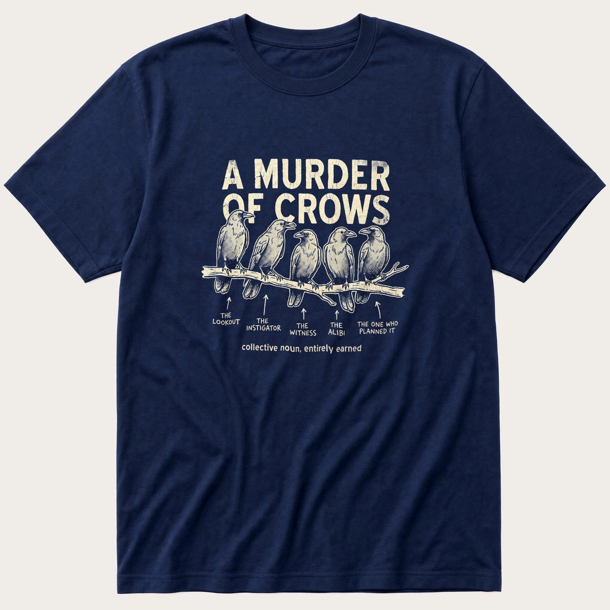 A Murder Of Crows — Navy T-Shirt