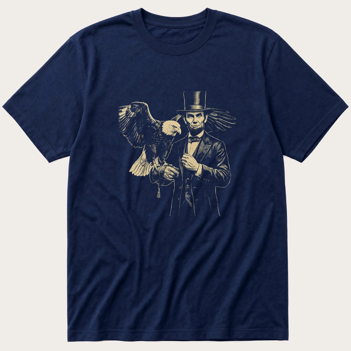 Abraham Lincoln Eagle 2 — Navy T-Shirt