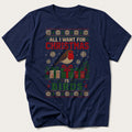 All I Want For Christmas Is Birds — Navy T-Shirt